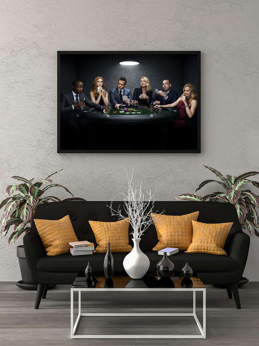 Suits Dizi Tablo Siyah Çerçeveli Dizi Poster Duvar Tablo