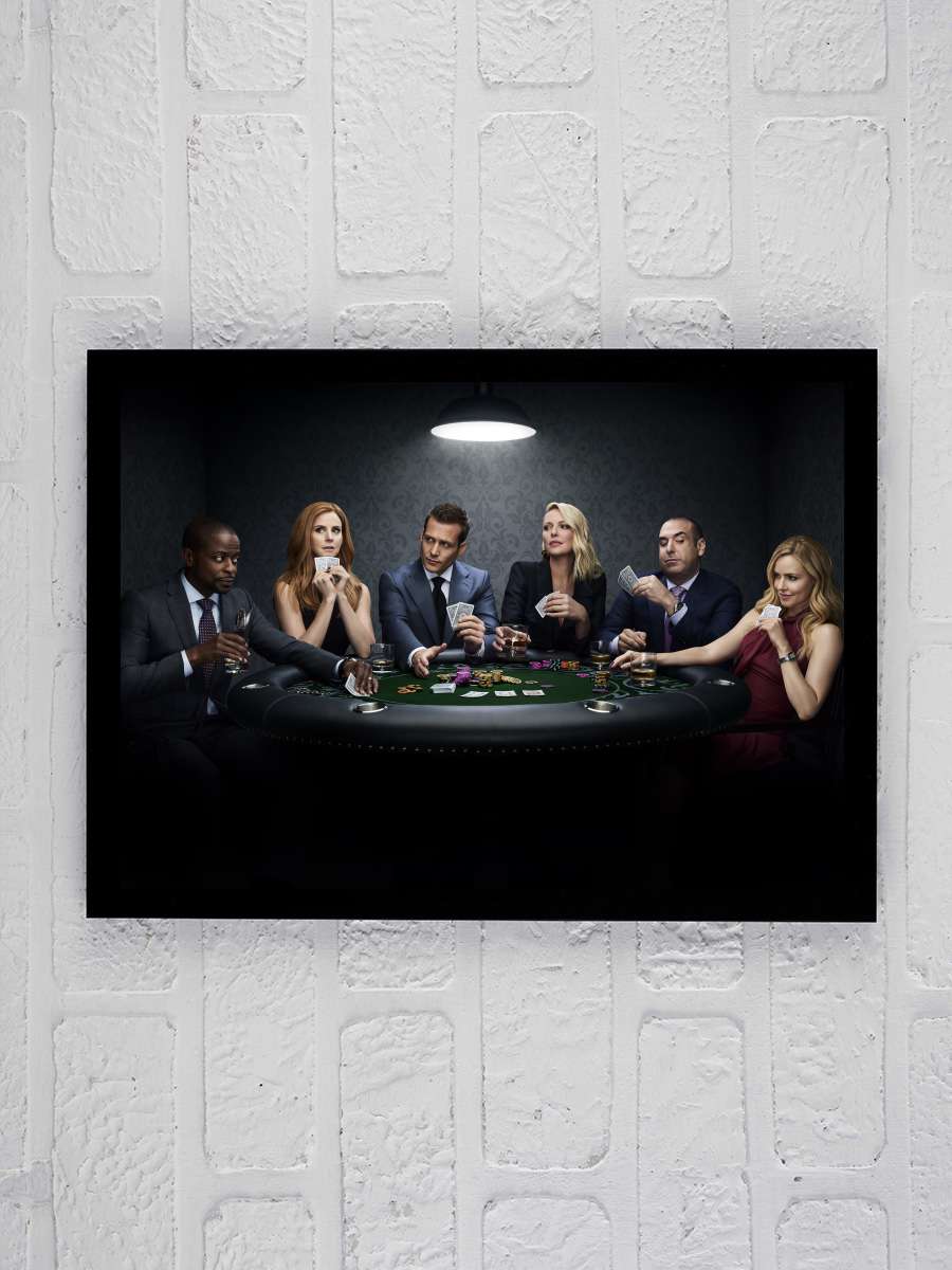 Suits Dizi Tablo Siyah Çerçeveli Dizi Poster Duvar Tablo