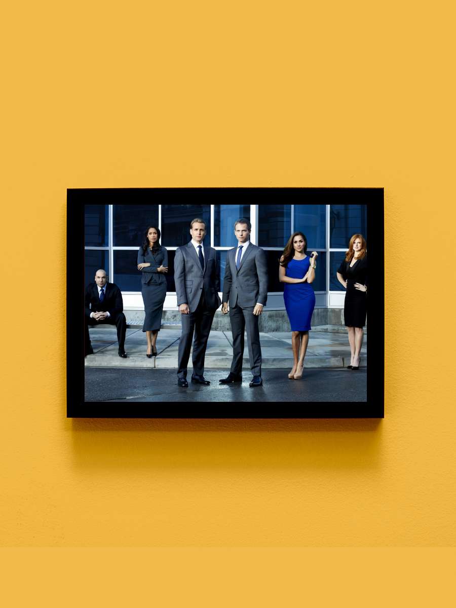 Suits Dizi Tablo Siyah Çerçeveli Dizi Poster Duvar Tablo