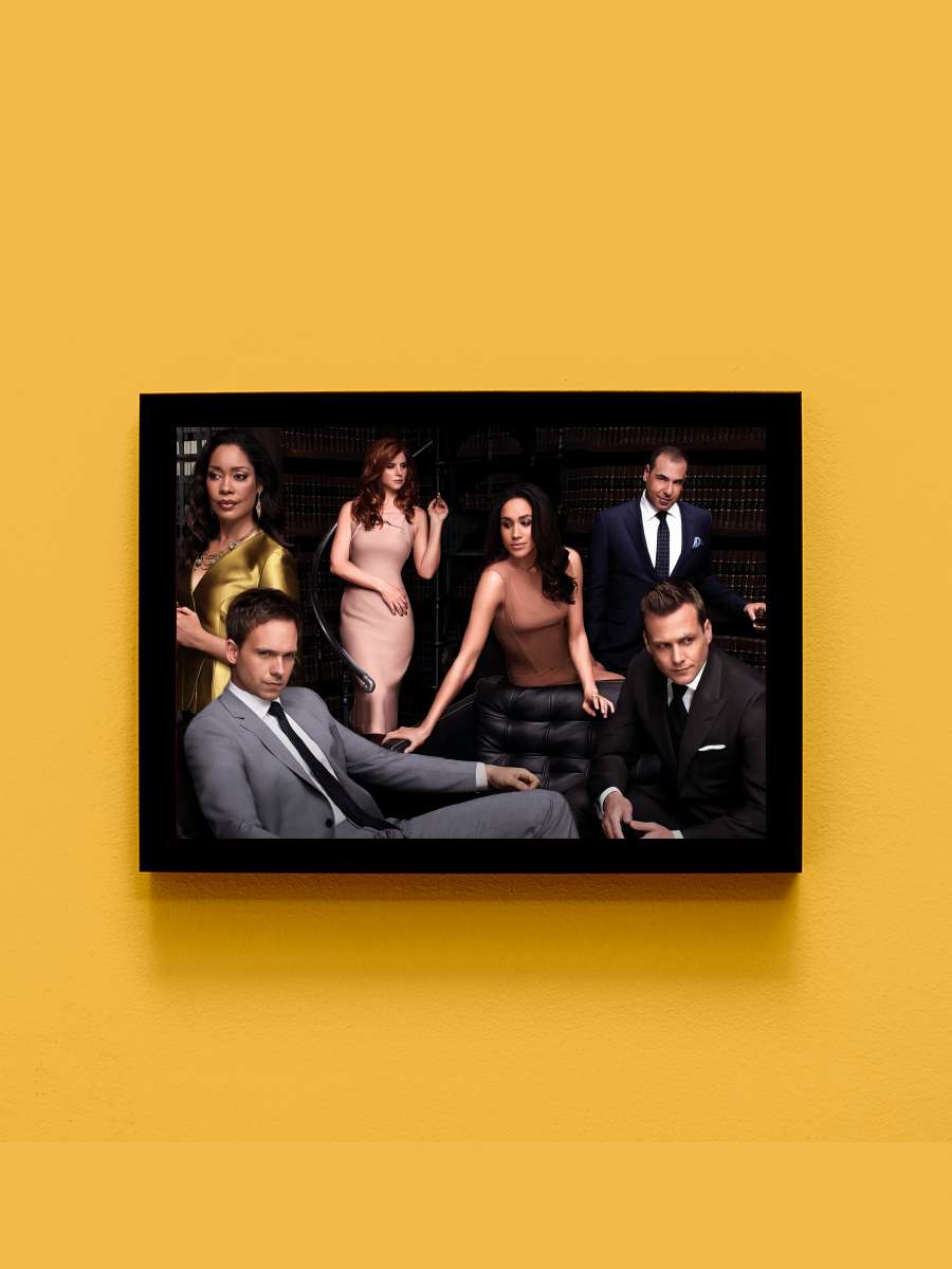 Suits Dizi Tablo Siyah Çerçeveli Dizi Poster Duvar Tablo