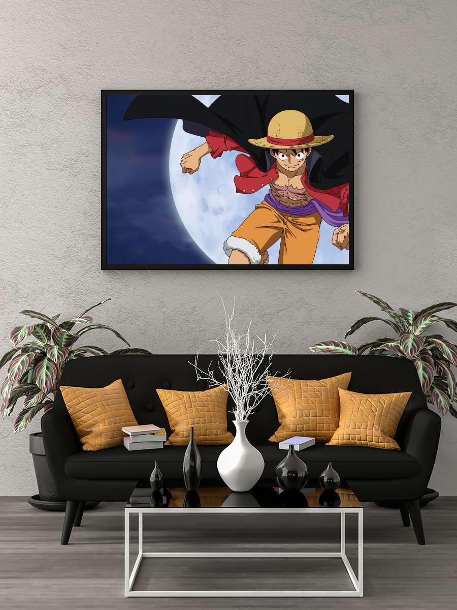 One Piece - ワンピース Dizi Tablo Siyah Çerçeveli Dizi Poster Duvar Tablo