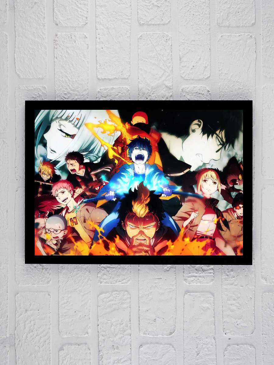 Blue Exorcist - 青の祓魔師 Dizi Tablo Siyah Çerçeveli Dizi Poster Duvar Tablo