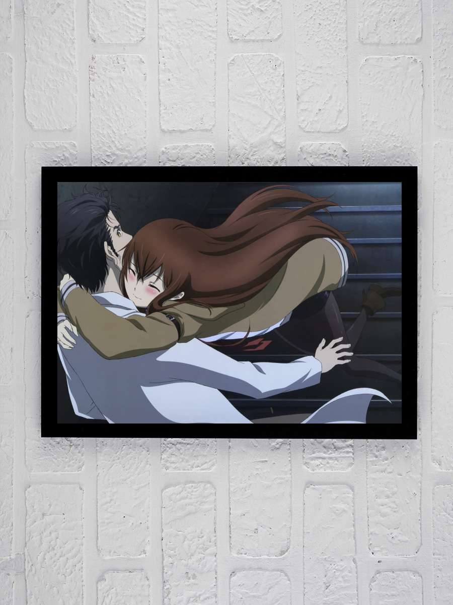 Steins;Gate Dizi Tablo Siyah Çerçeveli Dizi Poster Duvar Tablo