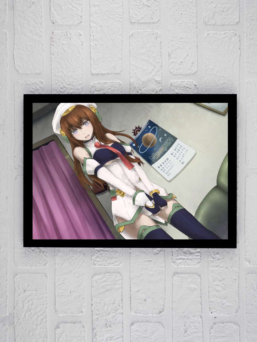 Steins;Gate Dizi Tablo Siyah Çerçeveli Dizi Poster Duvar Tablo