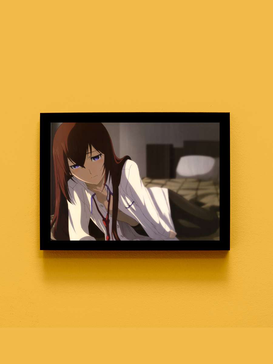 Steins;Gate Dizi Tablo Siyah Çerçeveli Dizi Poster Duvar Tablo