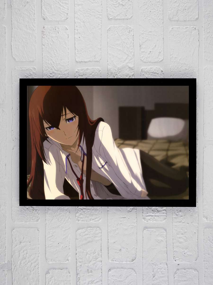 Steins;Gate Dizi Tablo Siyah Çerçeveli Dizi Poster Duvar Tablo