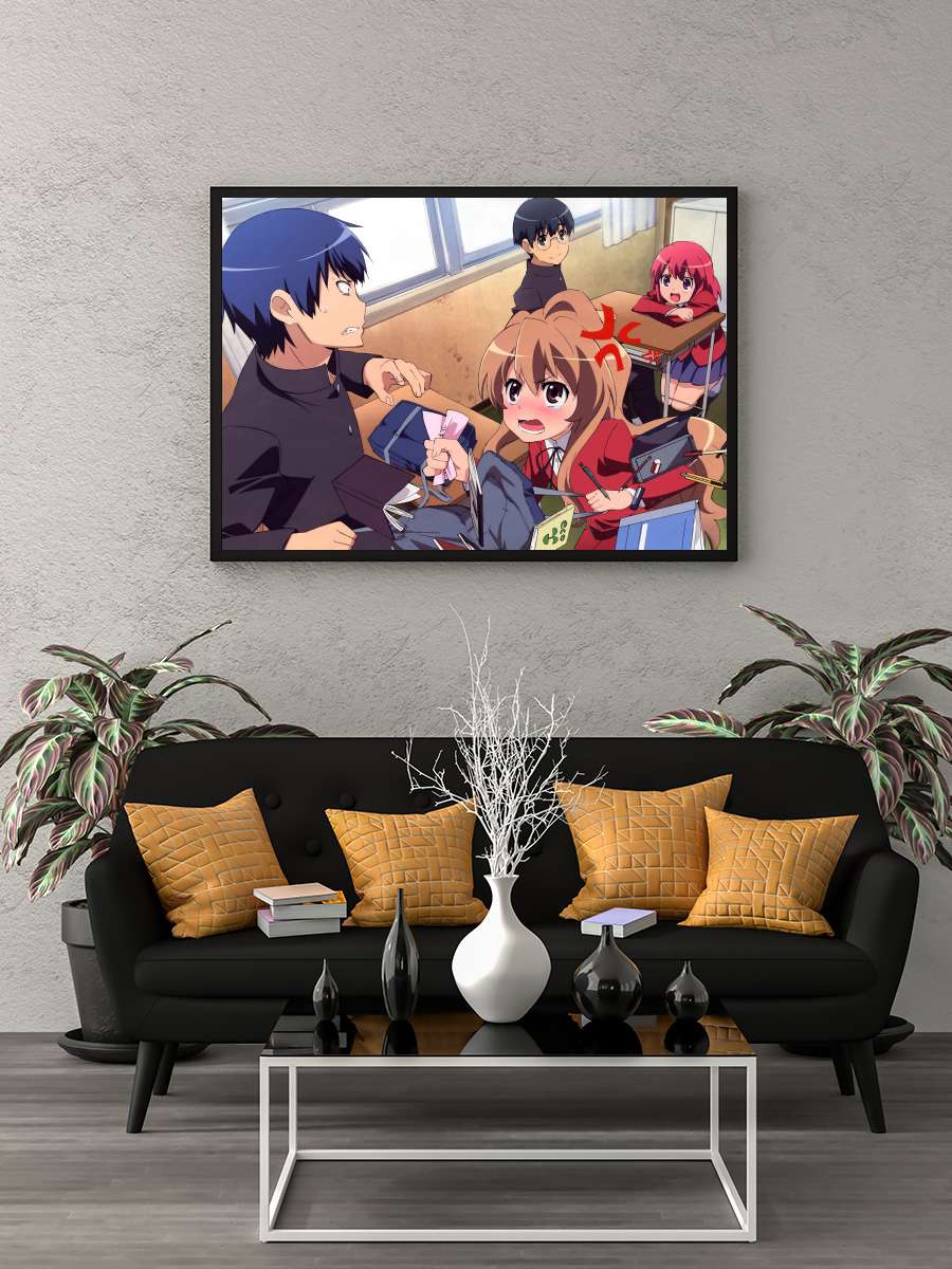 Toradora - とらドラ！ Dizi Tablo Siyah Çerçeveli Dizi Poster Duvar Tablo