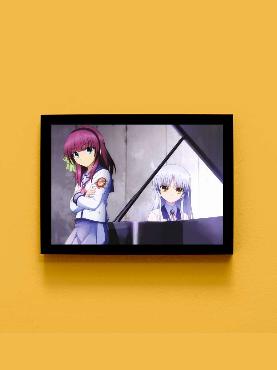 Angel Beats! Dizi Tablo Siyah Çerçeveli Dizi Poster Duvar Tablo