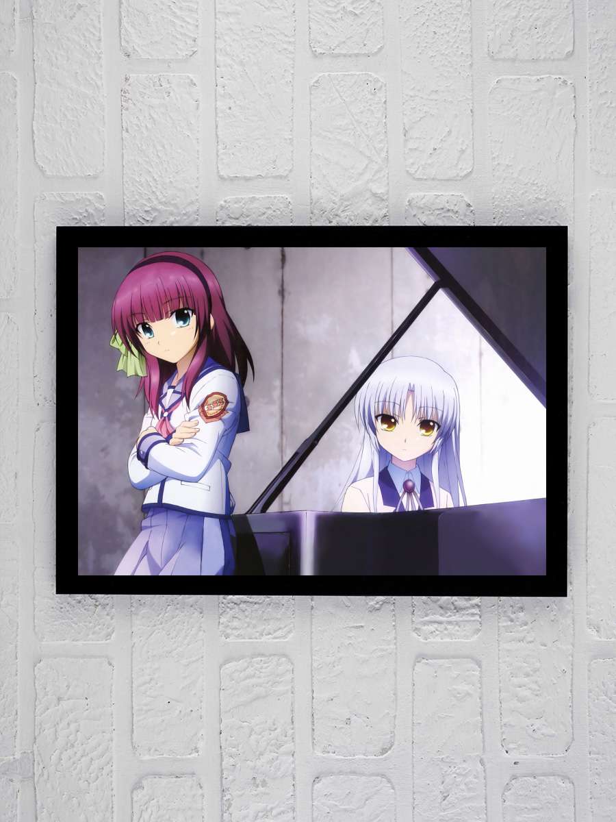 Angel Beats! Dizi Tablo Siyah Çerçeveli Dizi Poster Duvar Tablo