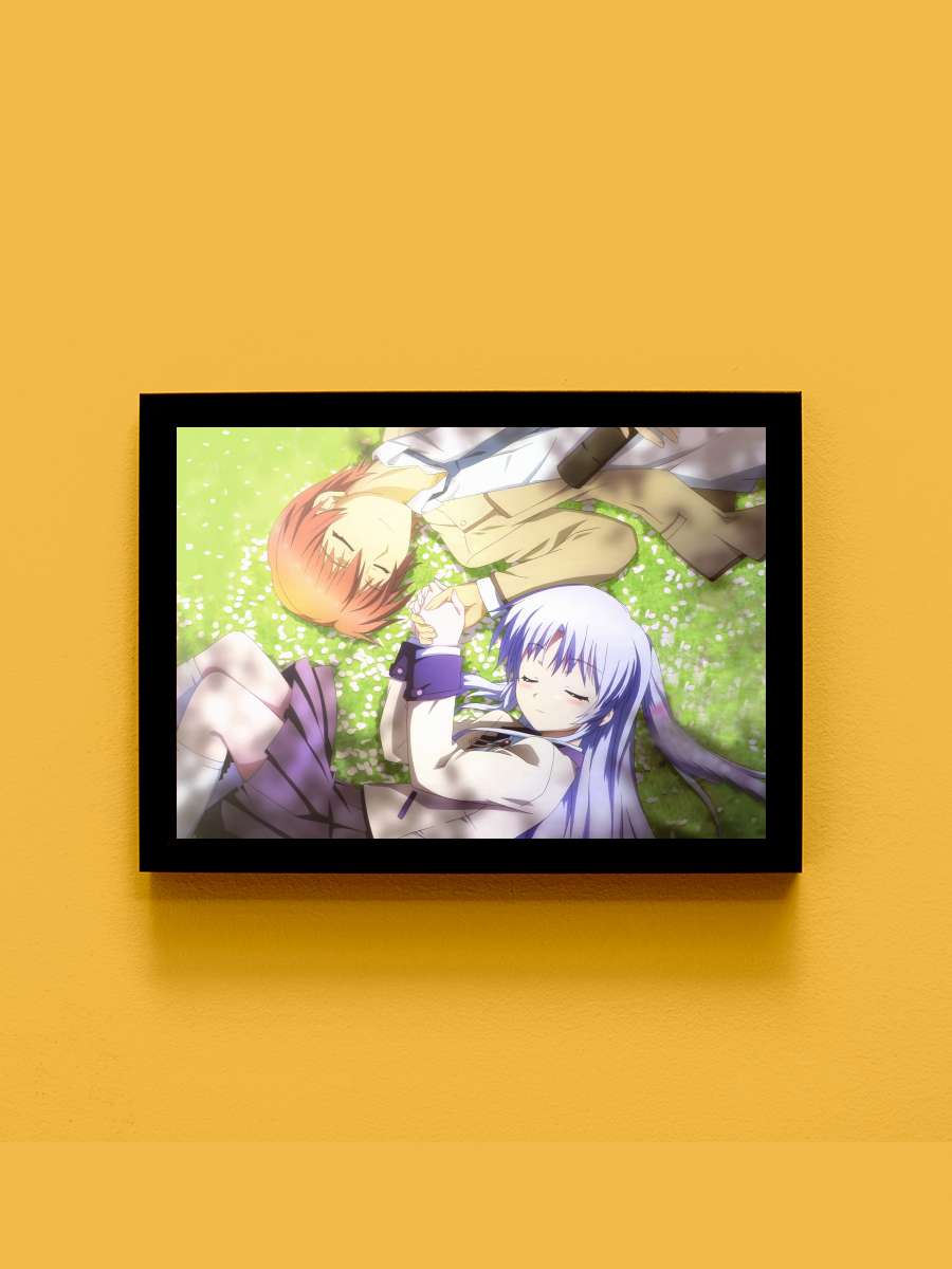 Angel Beats! Dizi Tablo Siyah Çerçeveli Dizi Poster Duvar Tablo