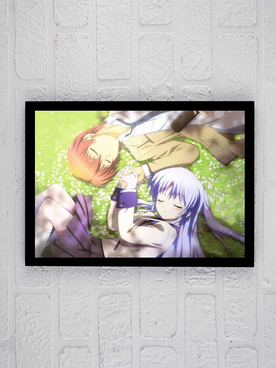 Angel Beats! Dizi Tablo Siyah Çerçeveli Dizi Poster Duvar Tablo