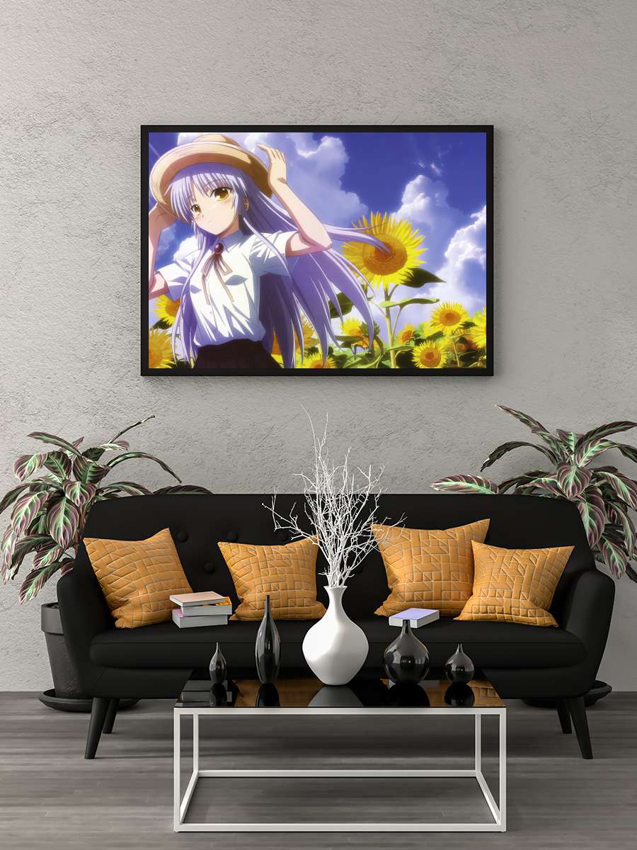 Angel Beats! Dizi Tablo Siyah Çerçeveli Dizi Poster Duvar Tablo