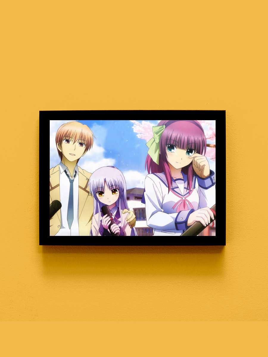 Angel Beats! Dizi Tablo Siyah Çerçeveli Dizi Poster Duvar Tablo