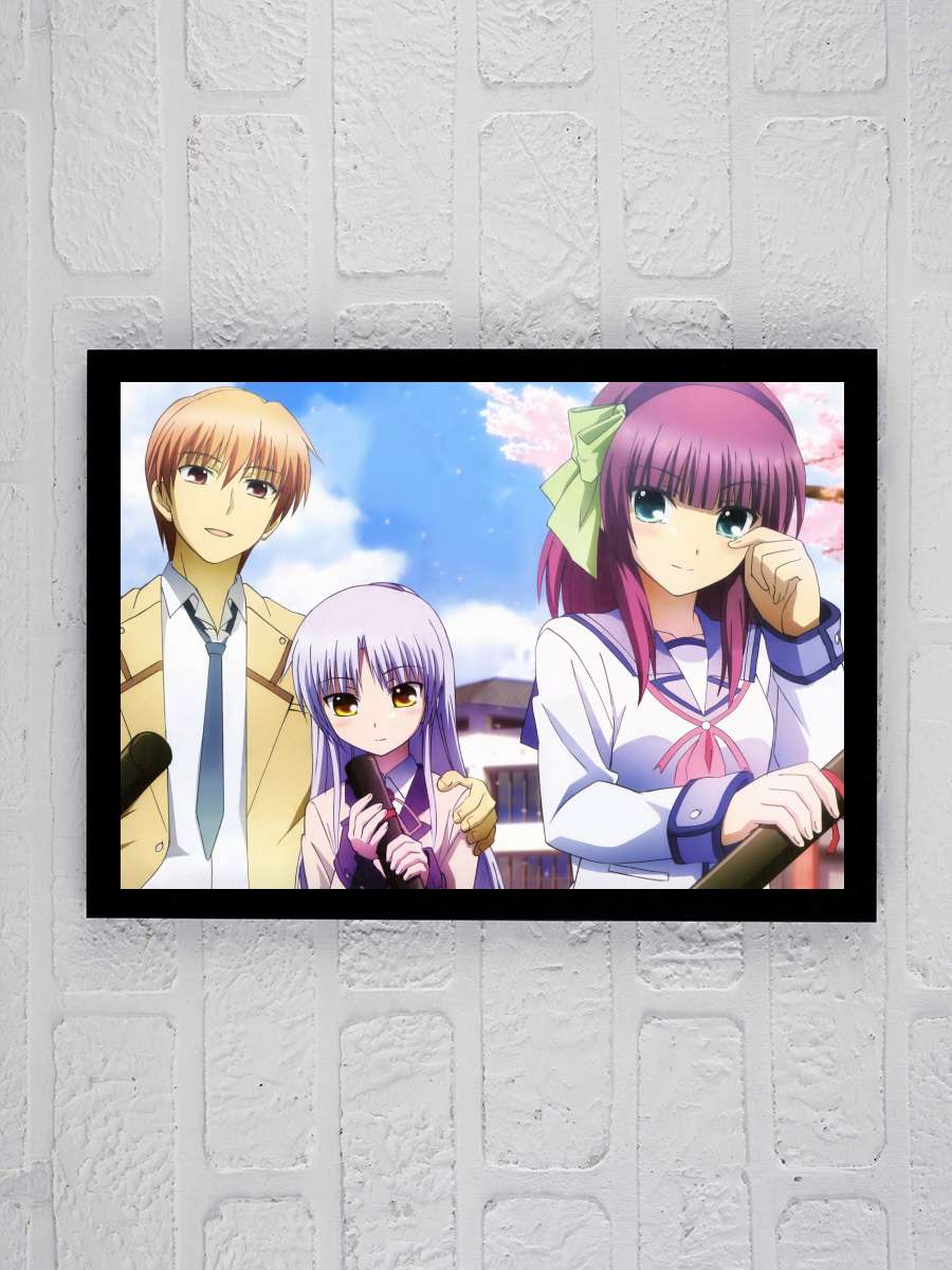 Angel Beats! Dizi Tablo Siyah Çerçeveli Dizi Poster Duvar Tablo