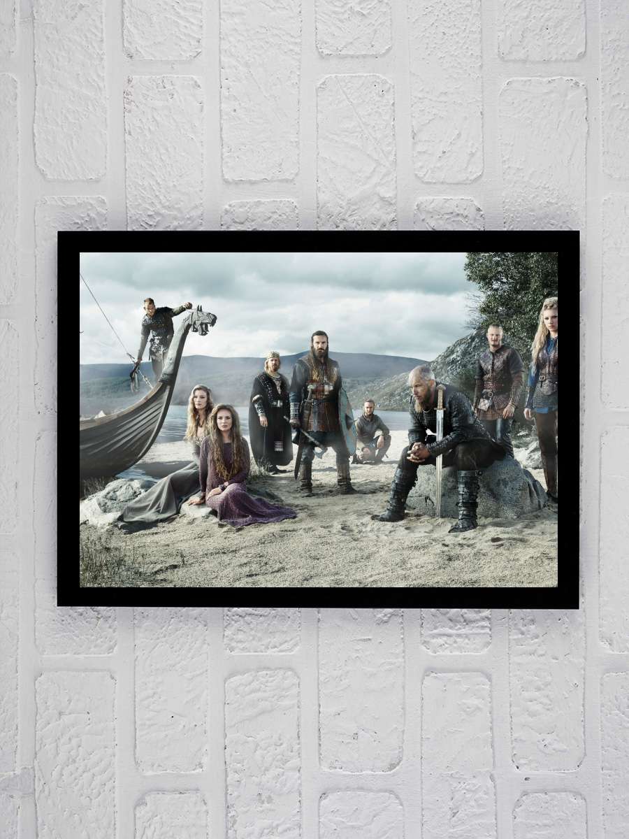 Vikingler - Vikings Dizi Tablo Siyah Çerçeveli Dizi Poster Duvar Tablo