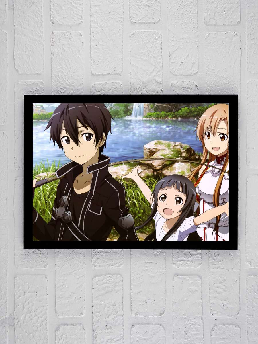 Sword Art Online - ソードアート・オンライン Dizi Tablo Siyah Çerçeveli Dizi Poster Duvar Tablo