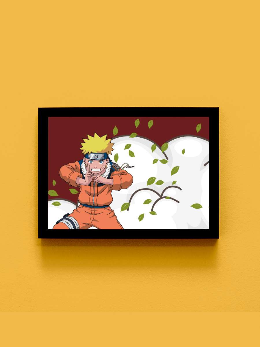 Naruto - ナルト Dizi Tablo Siyah Çerçeveli Dizi Poster Duvar Tablo