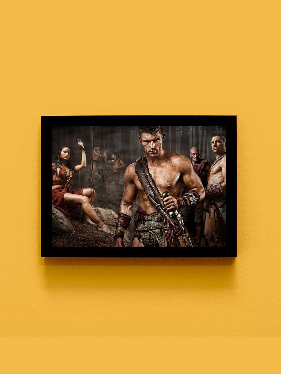 Spartacus Dizi Tablo Siyah Çerçeveli Dizi Poster Duvar Tablo