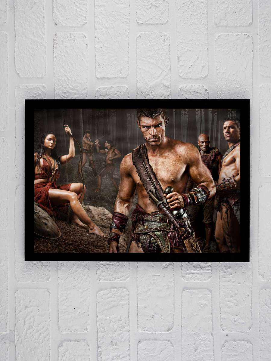 Spartacus Dizi Tablo Siyah Çerçeveli Dizi Poster Duvar Tablo