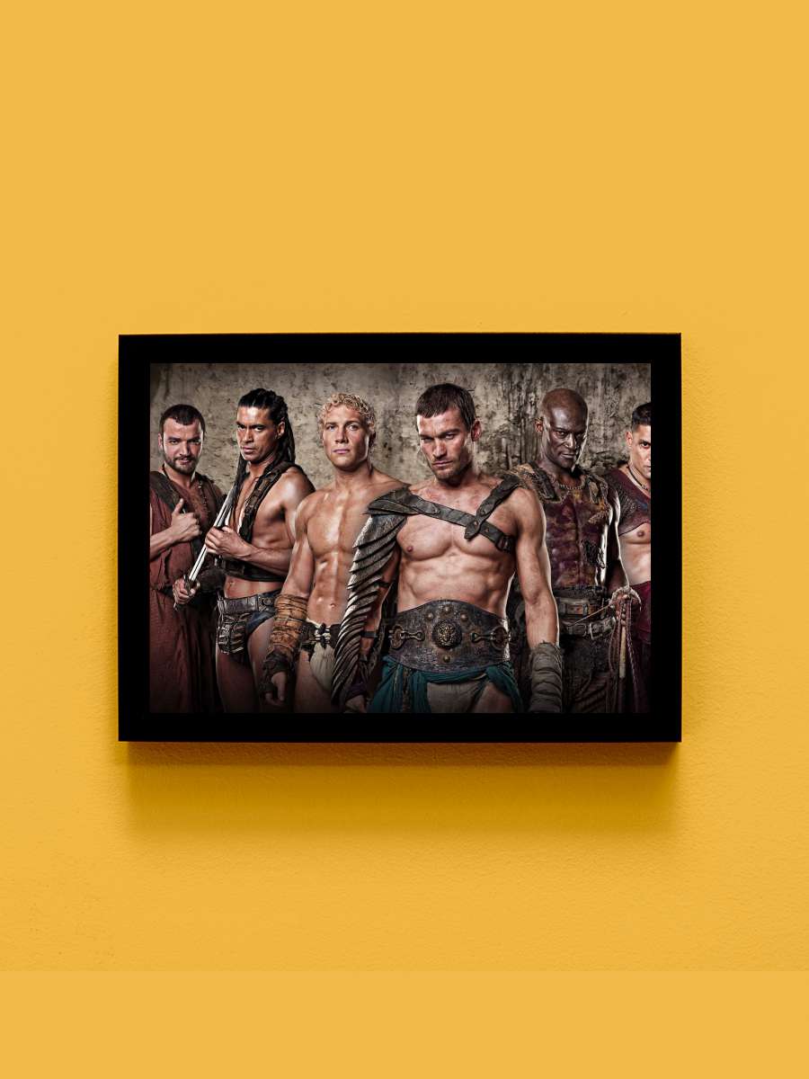 Spartacus Dizi Tablo Siyah Çerçeveli Dizi Poster Duvar Tablo