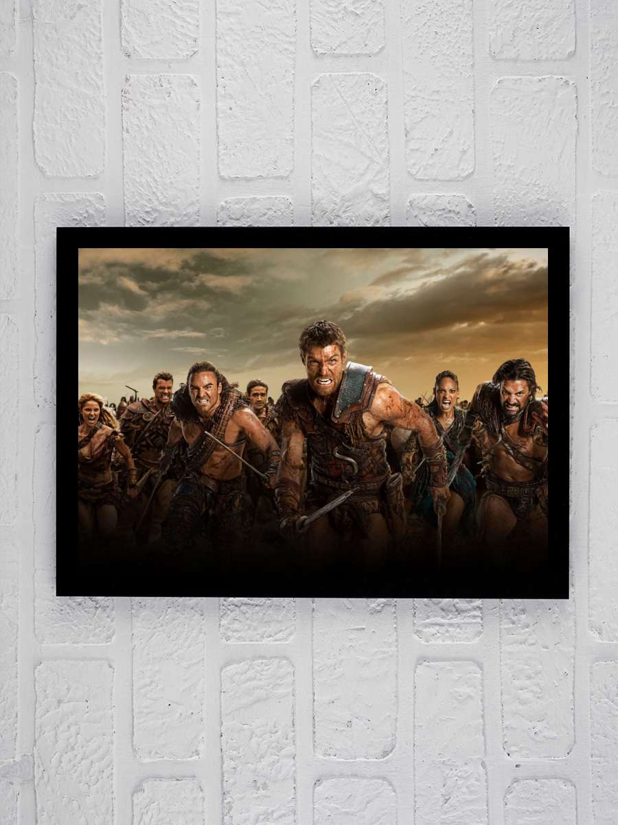 Spartacus Dizi Tablo Siyah Çerçeveli Dizi Poster Duvar Tablo