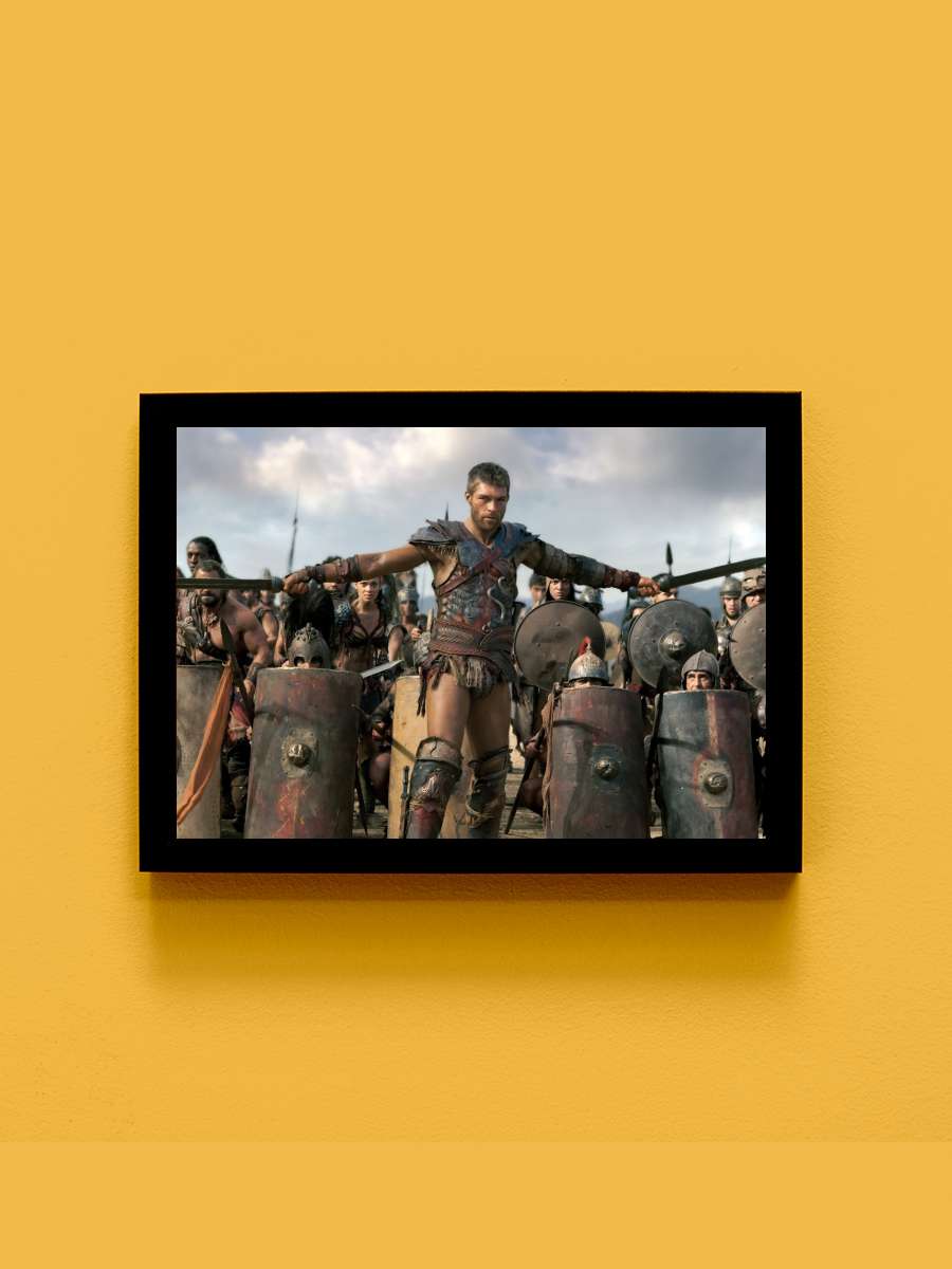 Spartacus Dizi Tablo Siyah Çerçeveli Dizi Poster Duvar Tablo