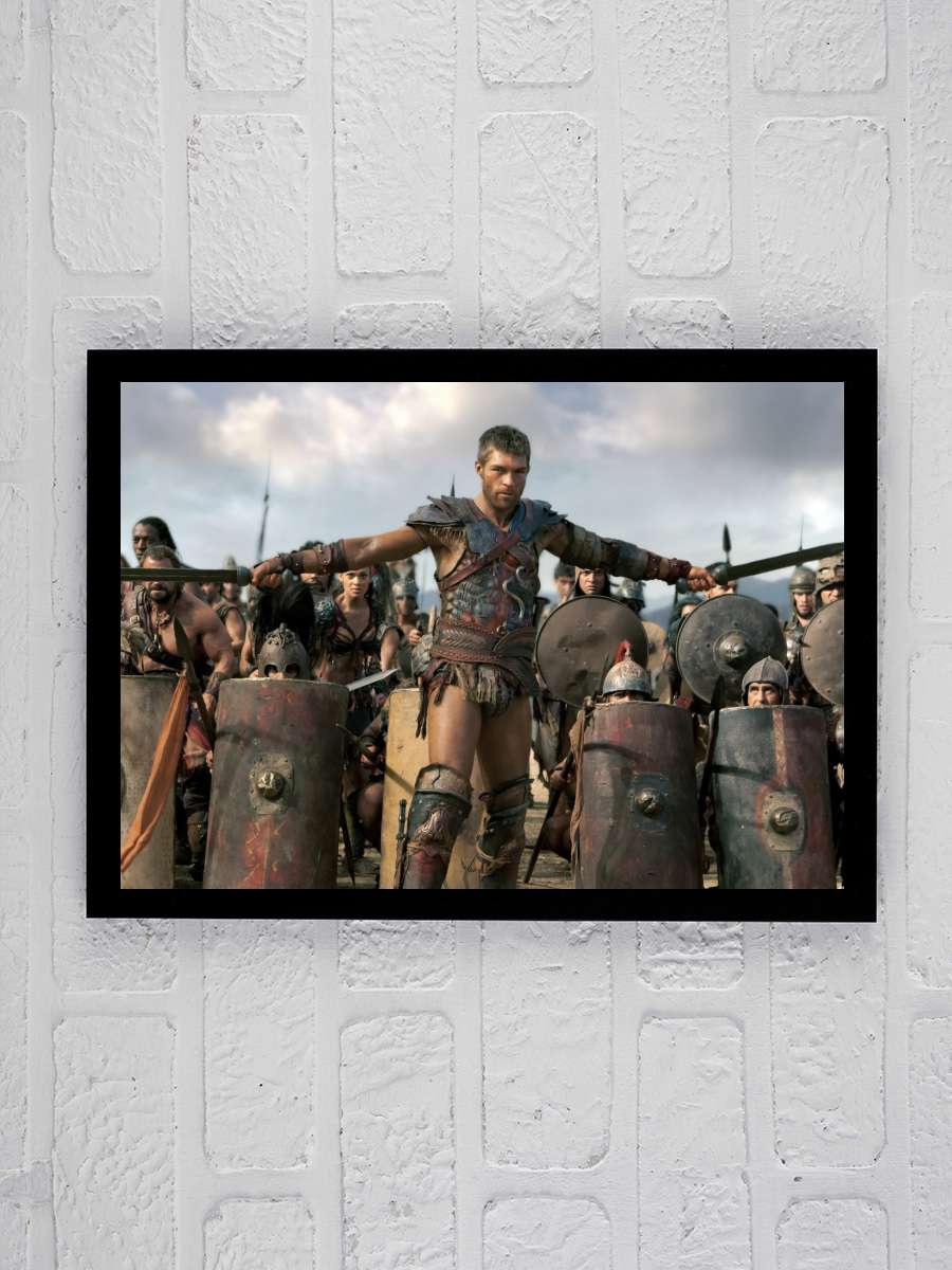 Spartacus Dizi Tablo Siyah Çerçeveli Dizi Poster Duvar Tablo