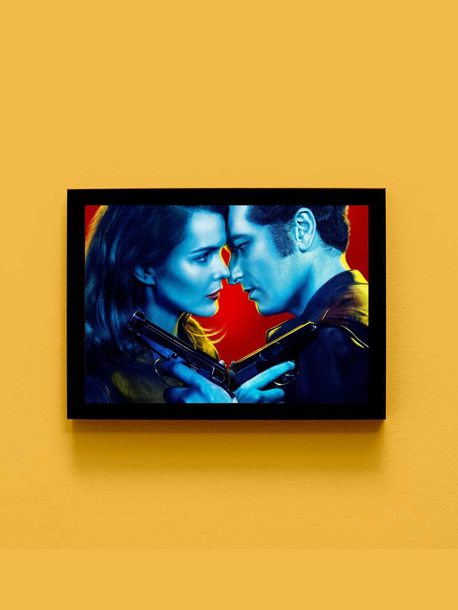 The Americans Dizi Tablo Siyah Çerçeveli Dizi Poster Duvar Tablo