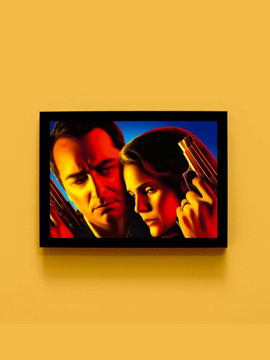 The Americans Dizi Tablo Siyah Çerçeveli Dizi Poster Duvar Tablo