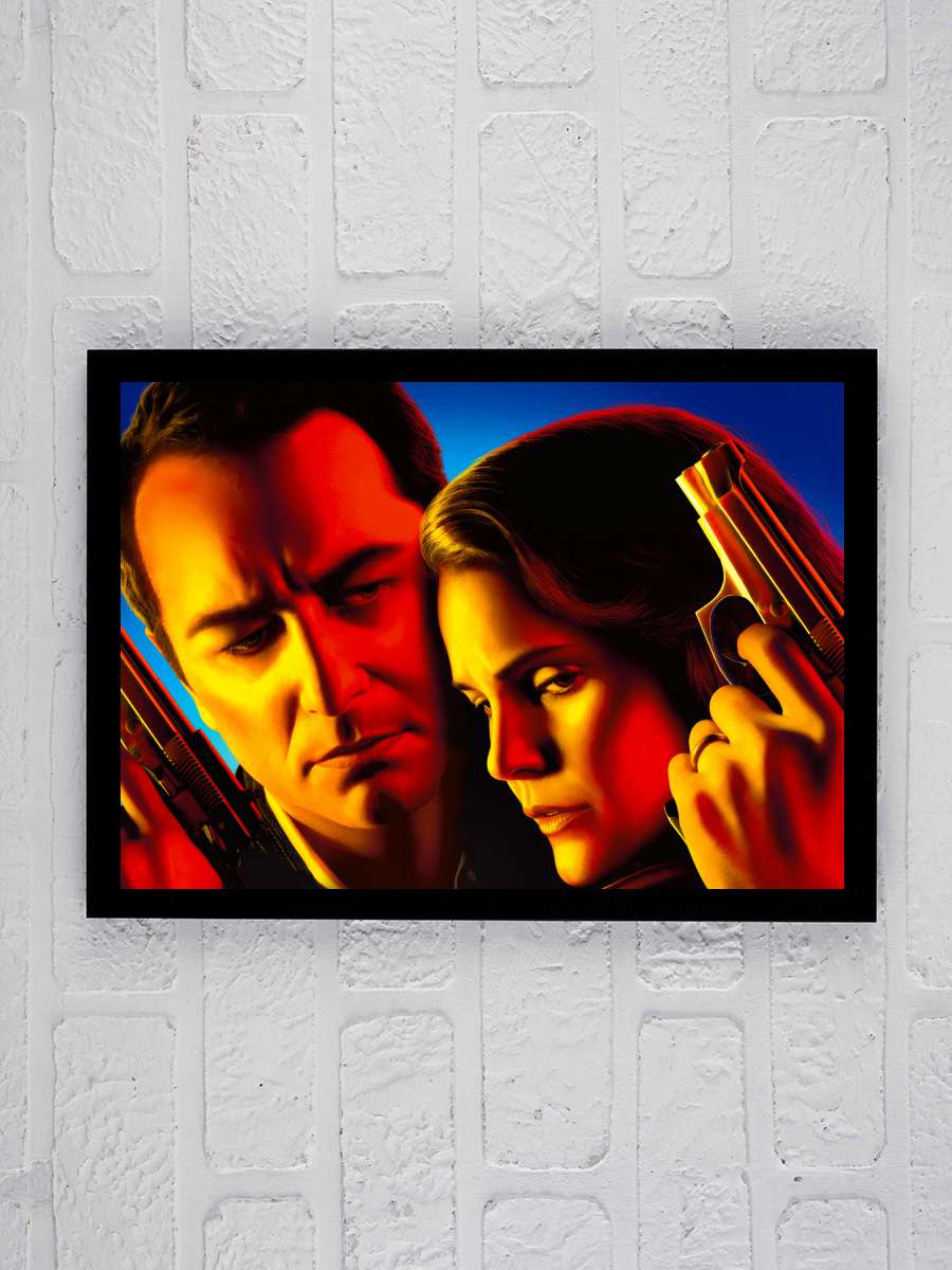 The Americans Dizi Tablo Siyah Çerçeveli Dizi Poster Duvar Tablo