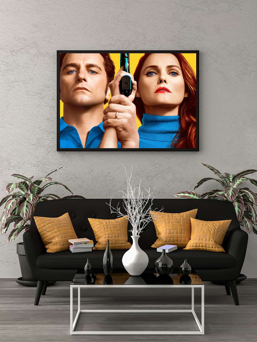 The Americans Dizi Tablo Siyah Çerçeveli Dizi Poster Duvar Tablo