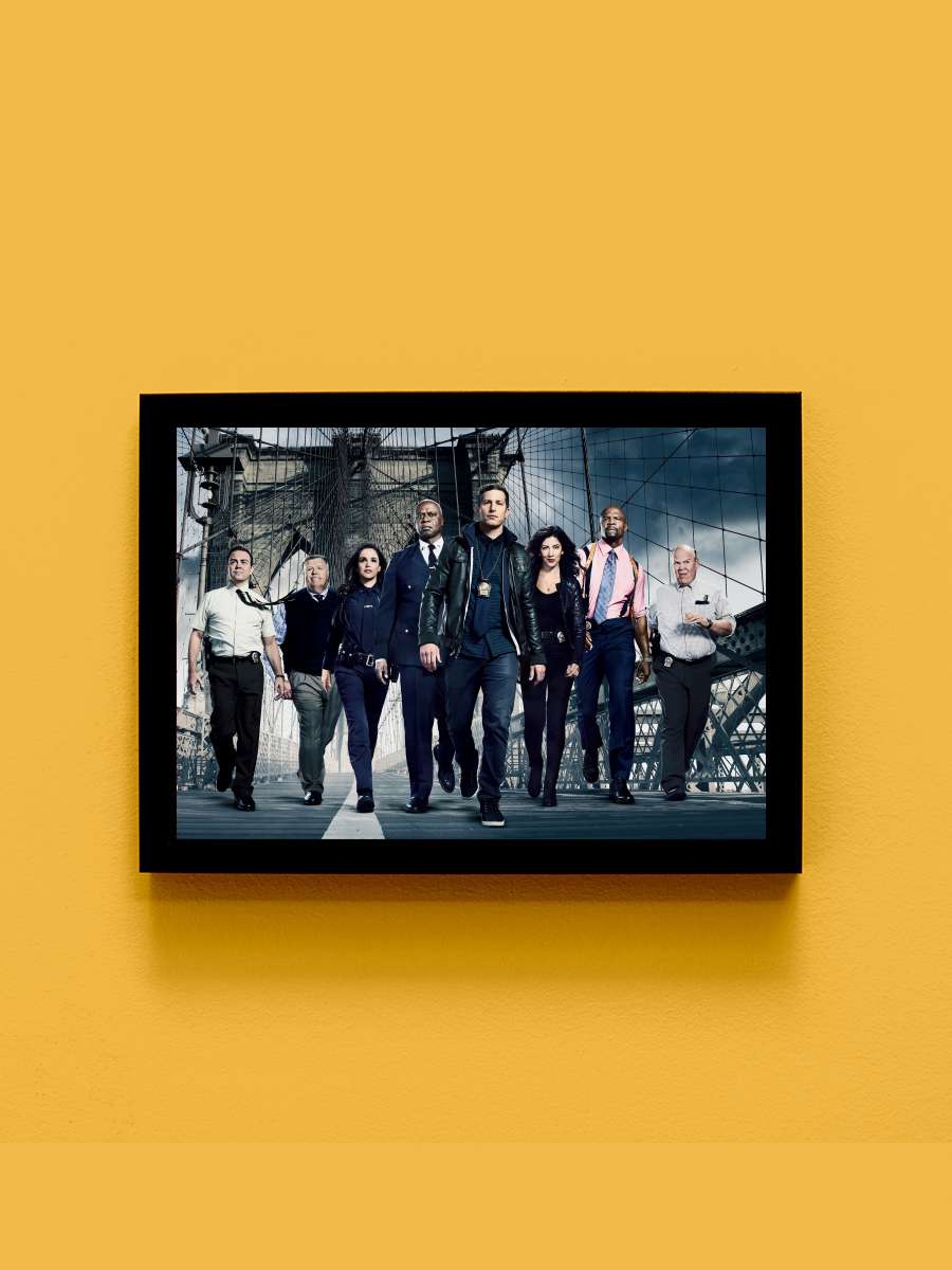 Brooklyn Nine-Nine Dizi Tablo Siyah Çerçeveli Dizi Poster Duvar Tablo