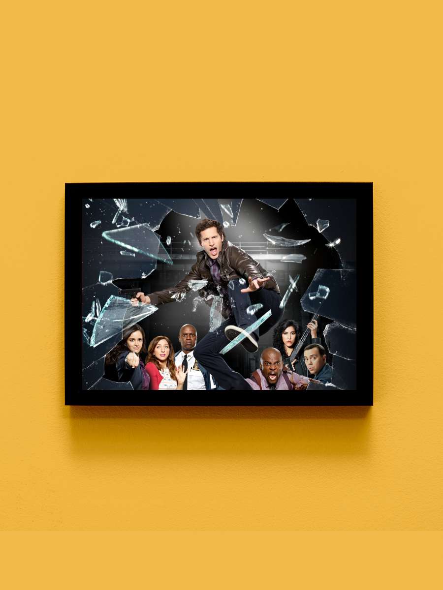 Brooklyn Nine-Nine Dizi Tablo Siyah Çerçeveli Dizi Poster Duvar Tablo