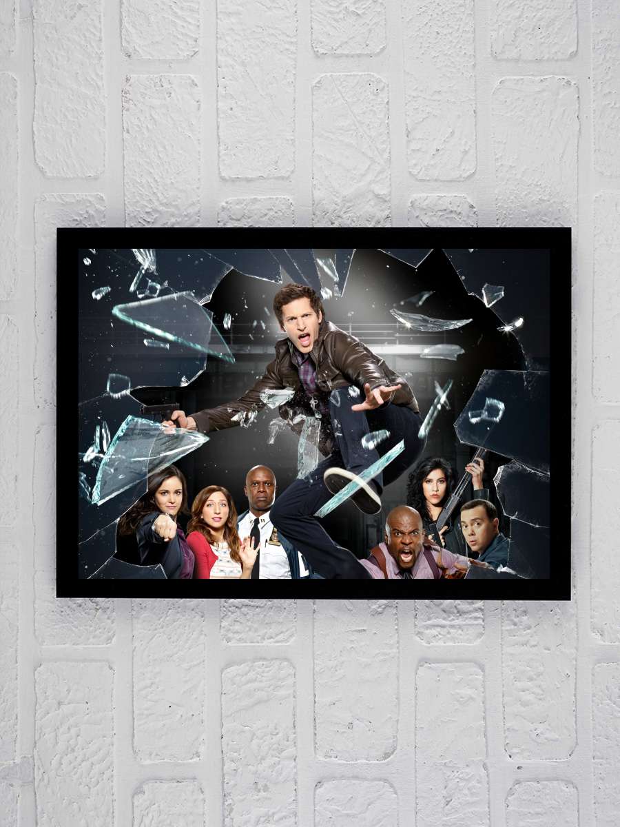 Brooklyn Nine-Nine Dizi Tablo Siyah Çerçeveli Dizi Poster Duvar Tablo