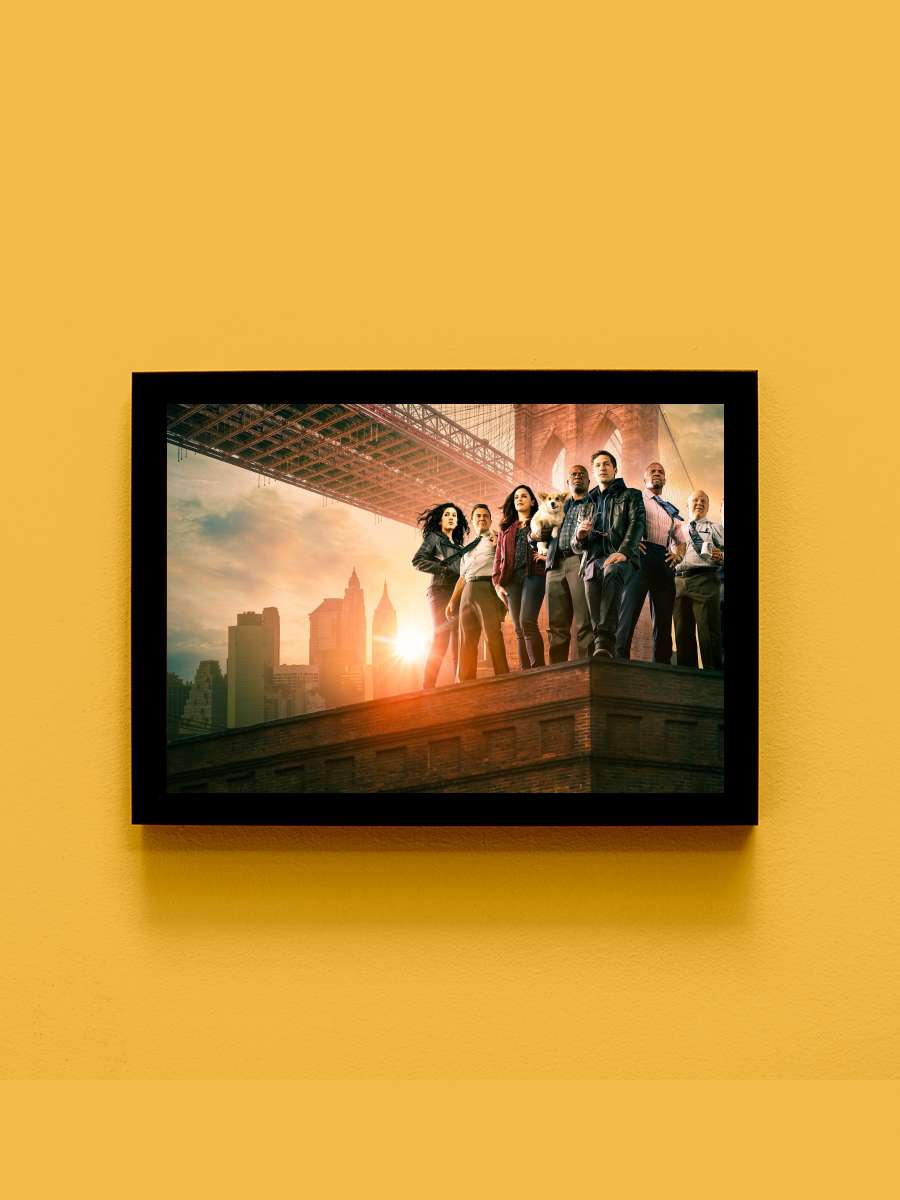 Brooklyn Nine-Nine Dizi Tablo Siyah Çerçeveli Dizi Poster Duvar Tablo