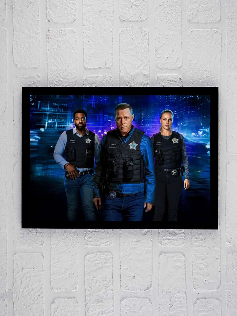 Chicago P.D. Dizi Tablo Siyah Çerçeveli Dizi Poster Duvar Tablo