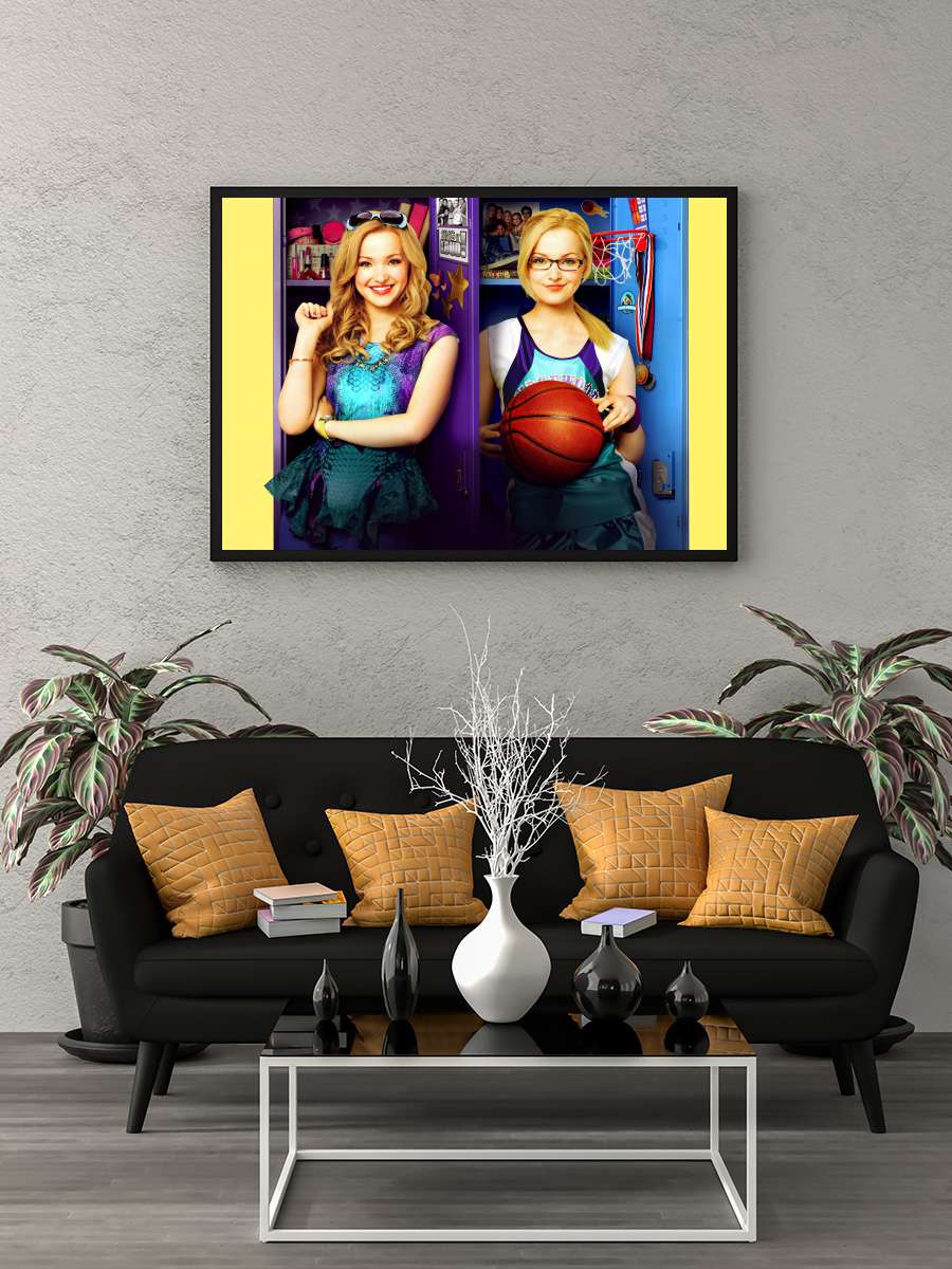 Liv and Maddie Dizi Tablo Siyah Çerçeveli Dizi Poster Duvar Tablo