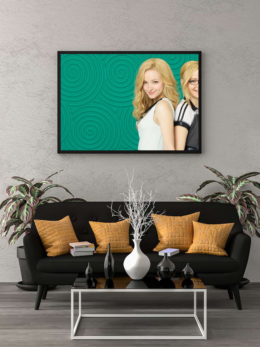 Liv and Maddie Dizi Tablo Siyah Çerçeveli Dizi Poster Duvar Tablo