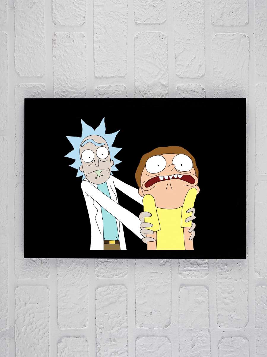 Rick and Morty Dizi Tablo Siyah Çerçeveli Dizi Poster Duvar Tablo