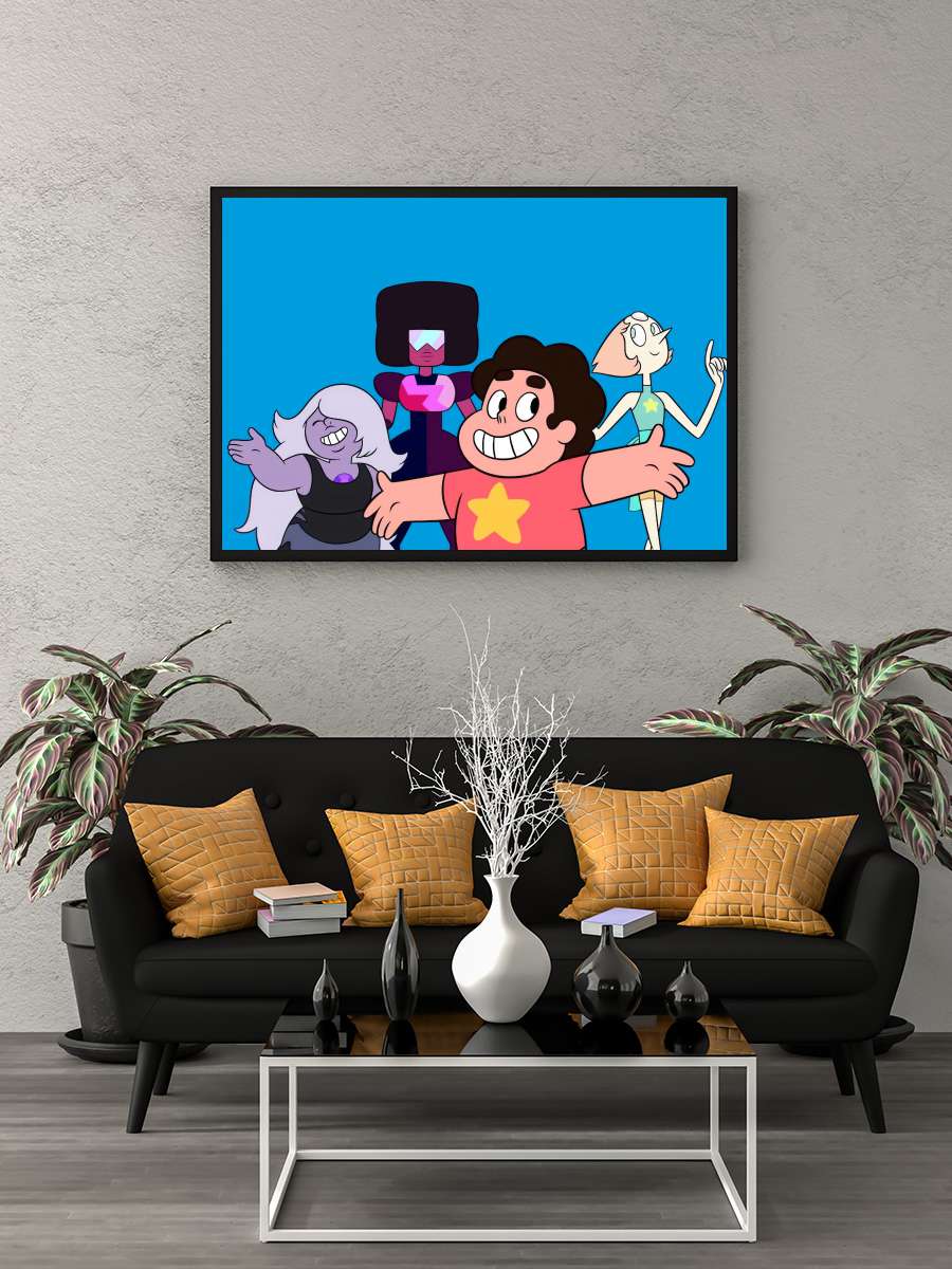 Steven Universe Dizi Tablo Siyah Çerçeveli Dizi Poster Duvar Tablo