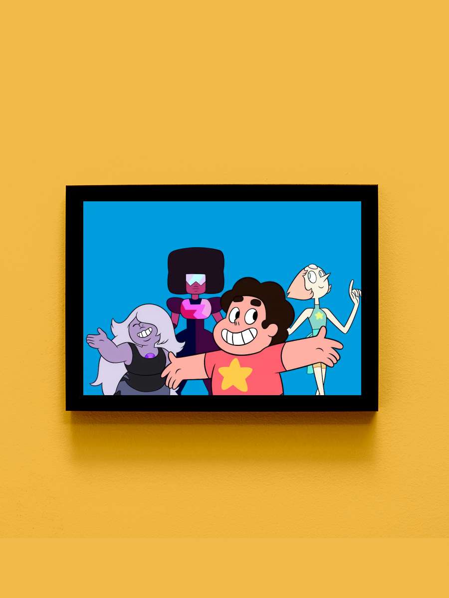 Steven Universe Dizi Tablo Siyah Çerçeveli Dizi Poster Duvar Tablo