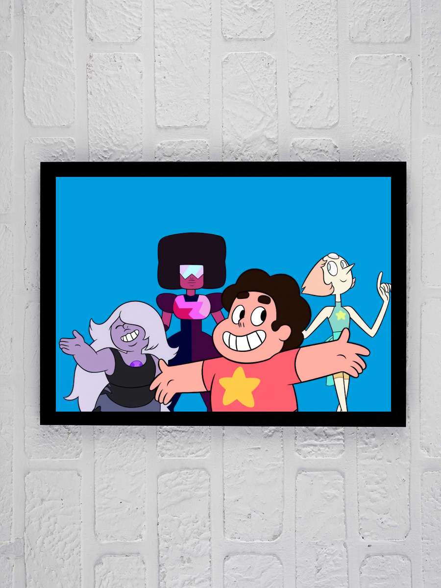 Steven Universe Dizi Tablo Siyah Çerçeveli Dizi Poster Duvar Tablo