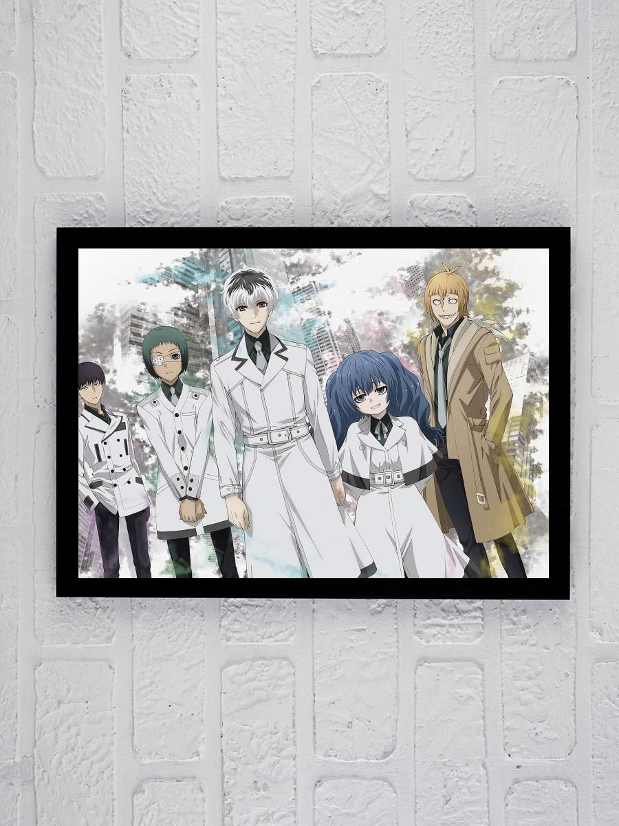 Tokyo Ghoul - 東京喰種トーキョーグール Dizi Tablo Siyah Çerçeveli Dizi Poster Duvar Tablo