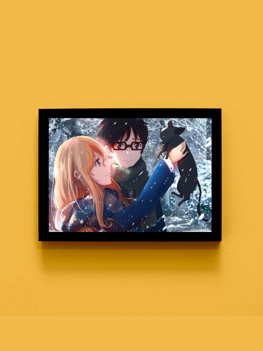 Your Lie in April - 四月は君の嘘 Dizi Tablo Siyah Çerçeveli Dizi Poster Duvar Tablo