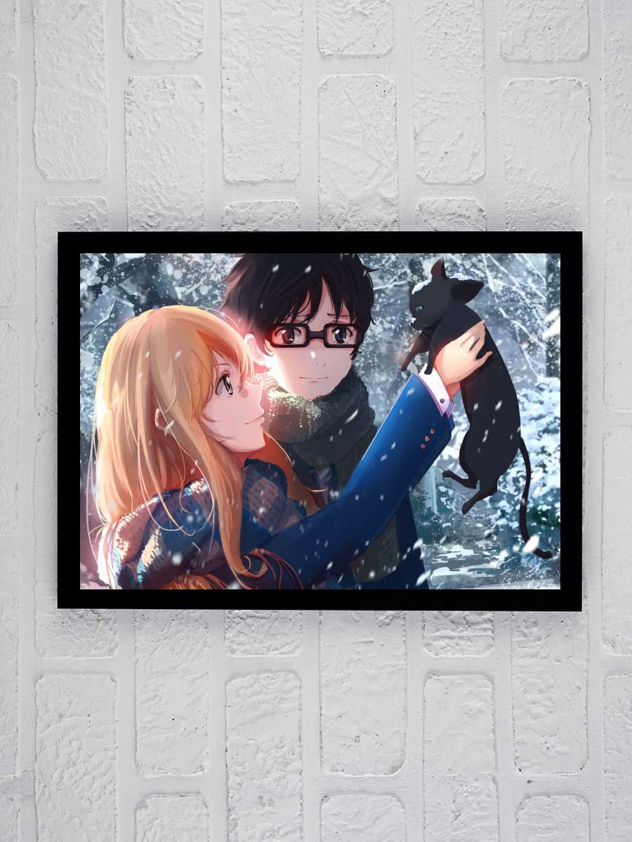 Your Lie in April - 四月は君の嘘 Dizi Tablo Siyah Çerçeveli Dizi Poster Duvar Tablo