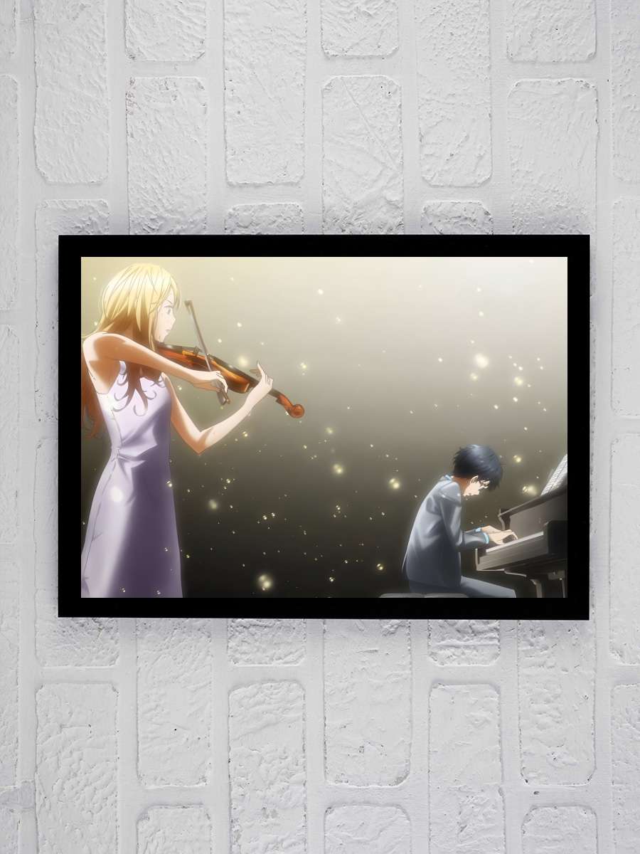 Your Lie in April - 四月は君の嘘 Dizi Tablo Siyah Çerçeveli Dizi Poster Duvar Tablo