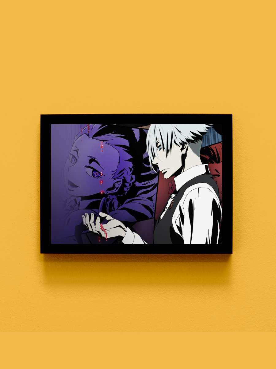 Death Parade - デス・パレード Dizi Tablo Siyah Çerçeveli Dizi Poster Duvar Tablo