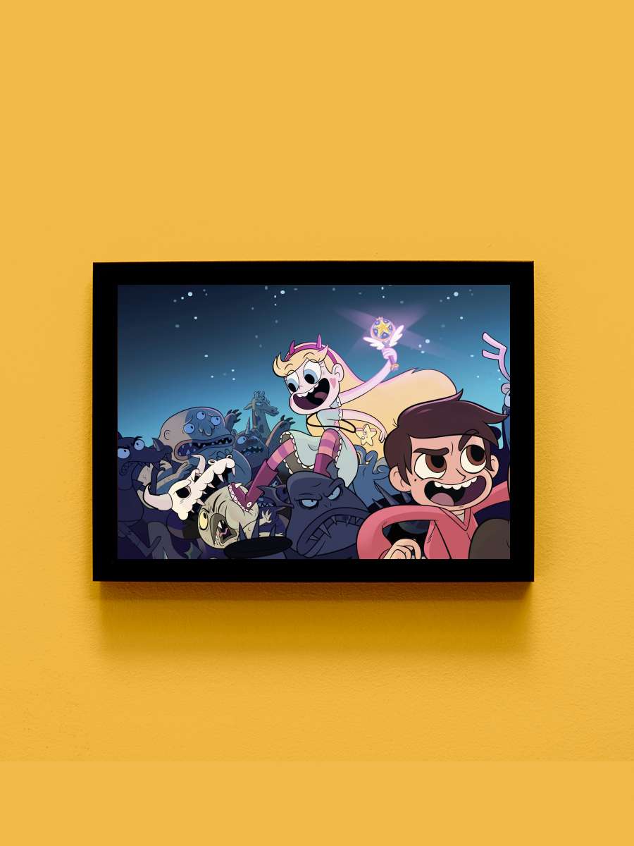 Star Kötü Güçlere Karşı - Star vs. the Forces of Evil Dizi Tablo Siyah Çerçeveli Dizi Poster Duvar Tablo