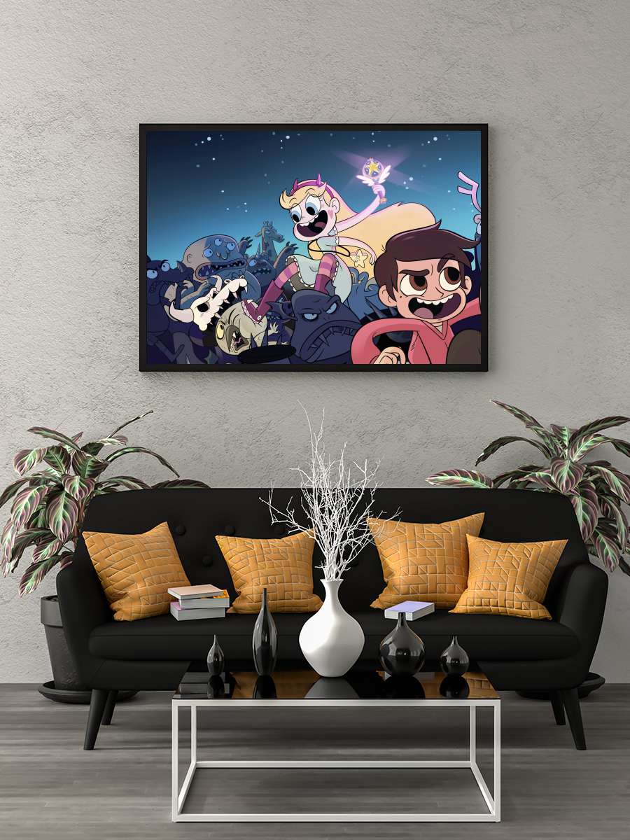 Star Kötü Güçlere Karşı - Star vs. the Forces of Evil Dizi Tablo Siyah Çerçeveli Dizi Poster Duvar Tablo