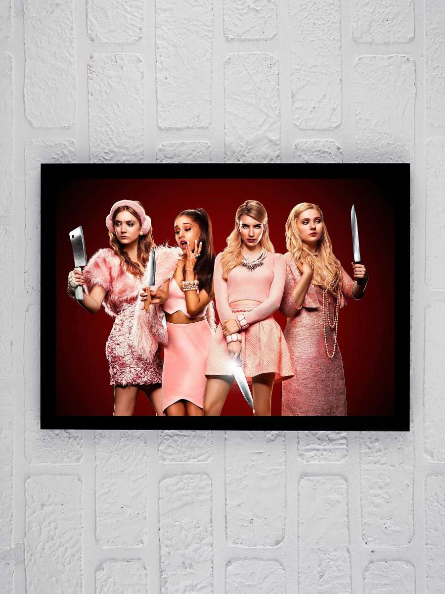 Scream Queens Dizi Tablo Siyah Çerçeveli Dizi Poster Duvar Tablo